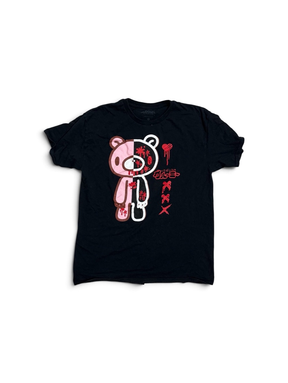 Gloomy Bear Mori Chack Black Pink Red Short Sleeve T-Shirt